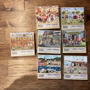 EUC Set of 7 Bits and Pieces Puzzles - 500 pieces
